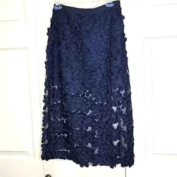 TOPSHOP Black Applique Skirt Size 6 NWT - Picture 13 of 13